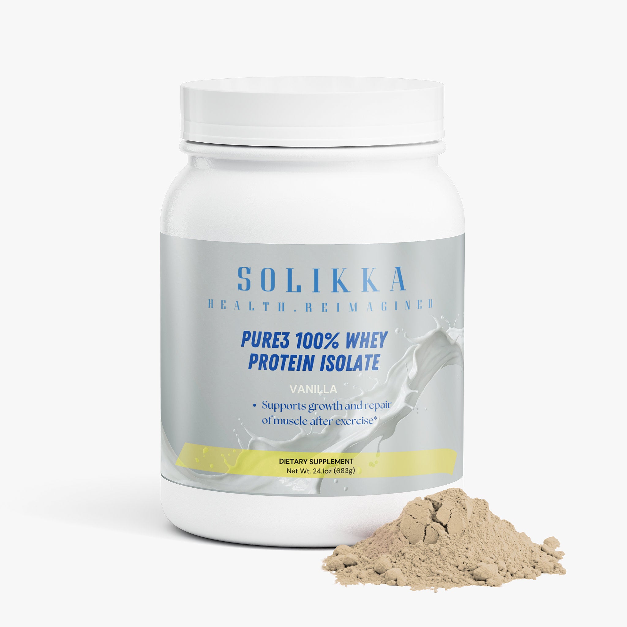 Pure-3 100% Whey Protein Isolate (Vanilla)