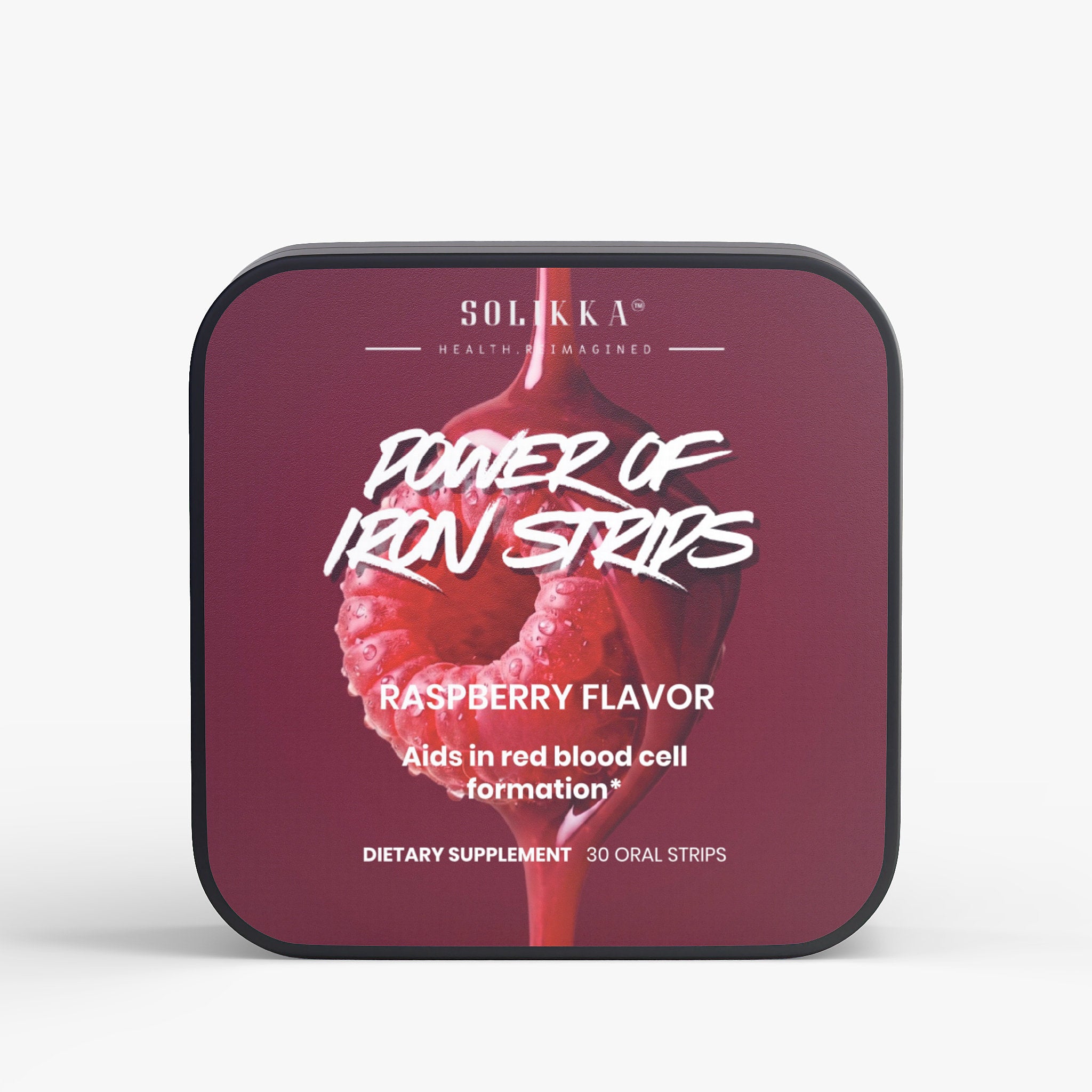 Power of Iron Raspberry Flavor 30 Oral Strips
