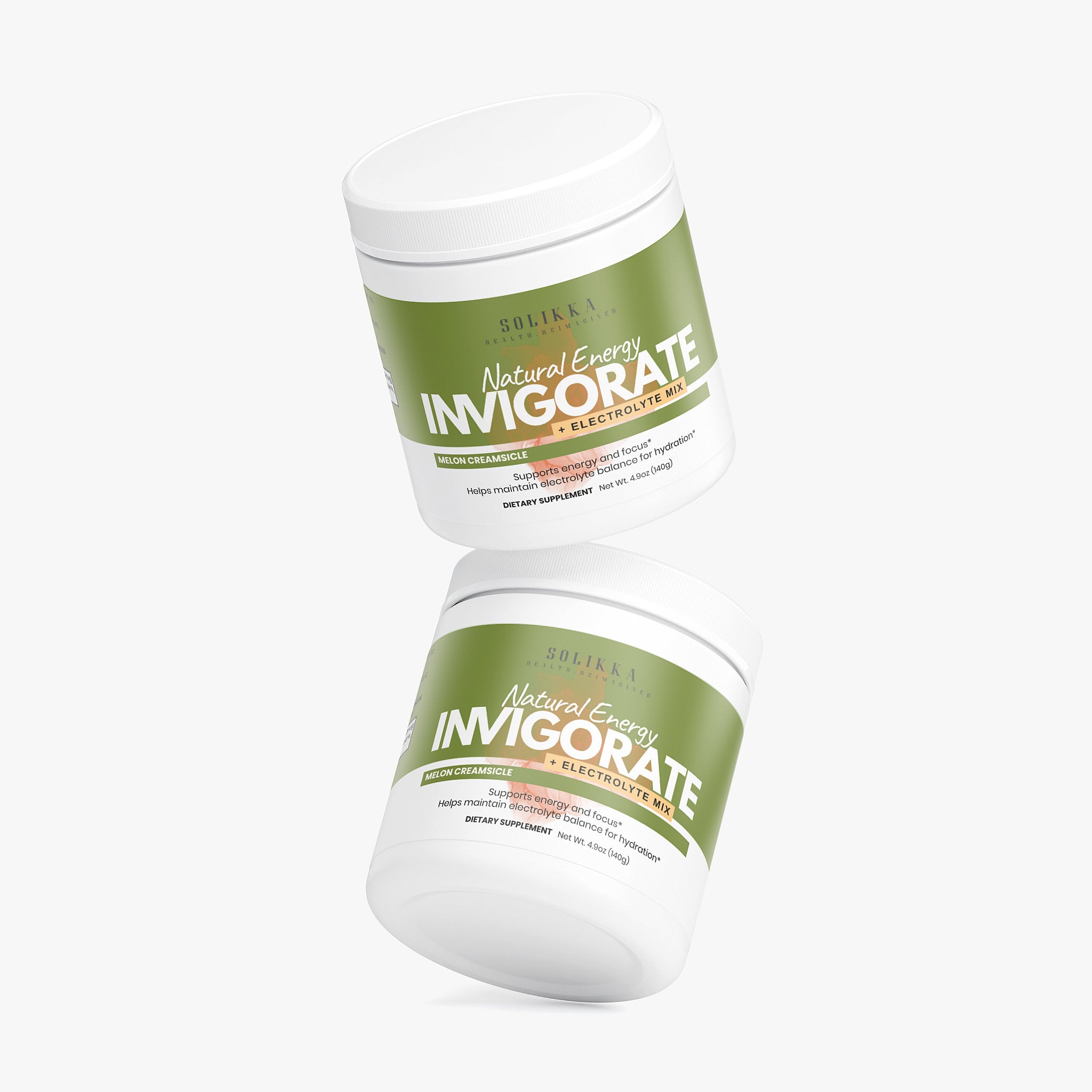 Invigorate Natural Energy + Elecrtolyte Mix Melon Creamsicle 4.9 Oz