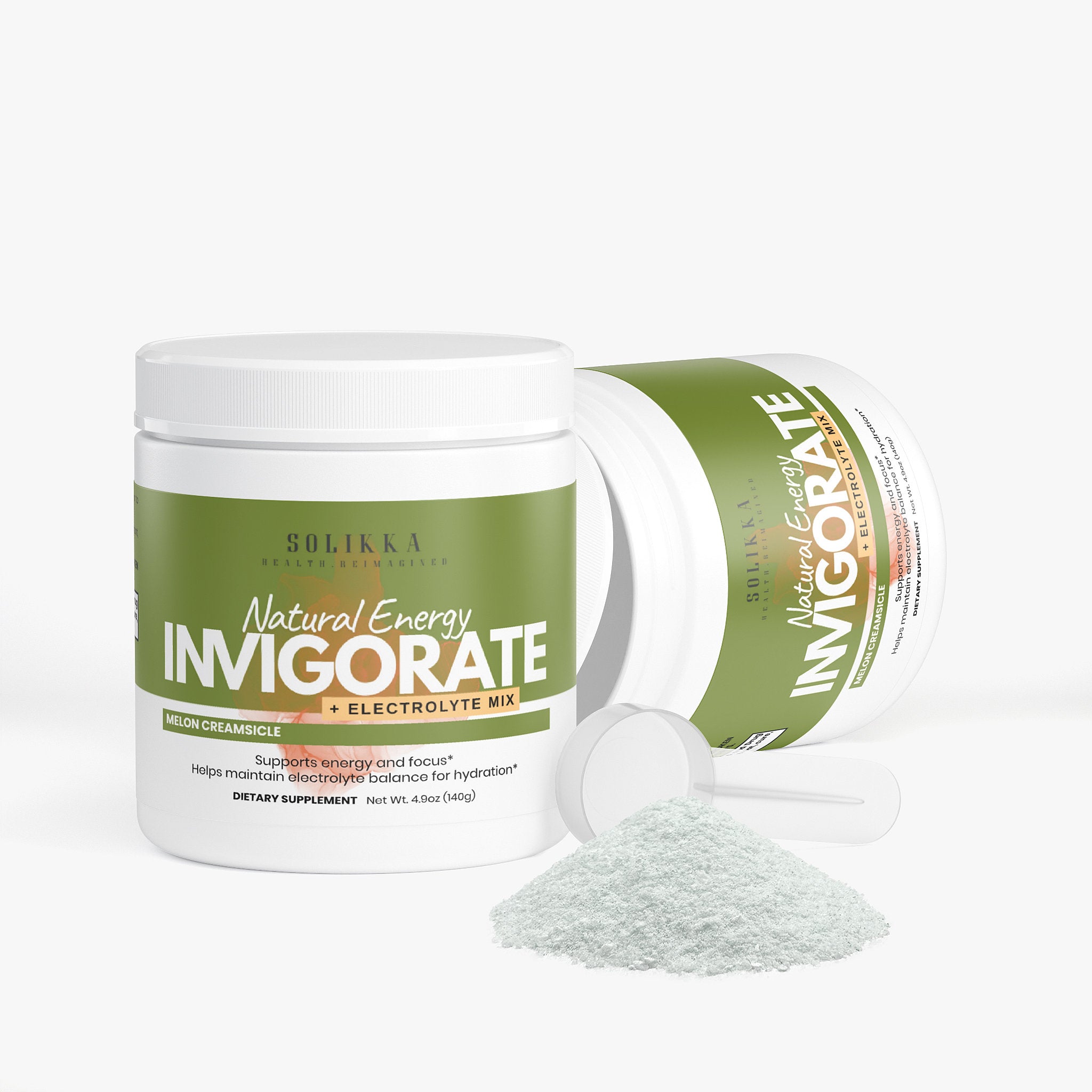 Invigorate Natural Energy + Elecrtolyte Mix Melon Creamsicle 4.9 Oz