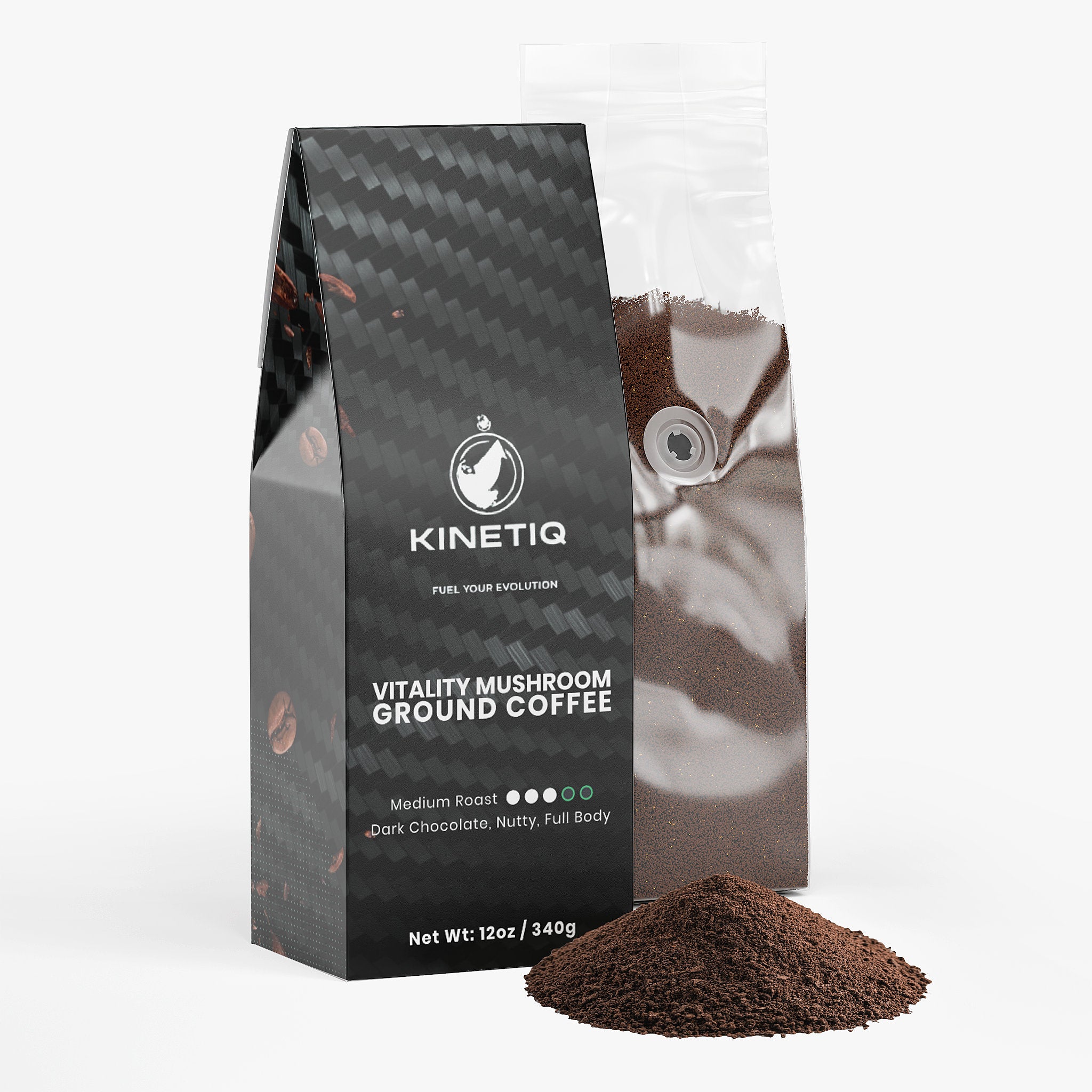 Vitality Mushroom Coffee (Medium Roast) 12 Oz
