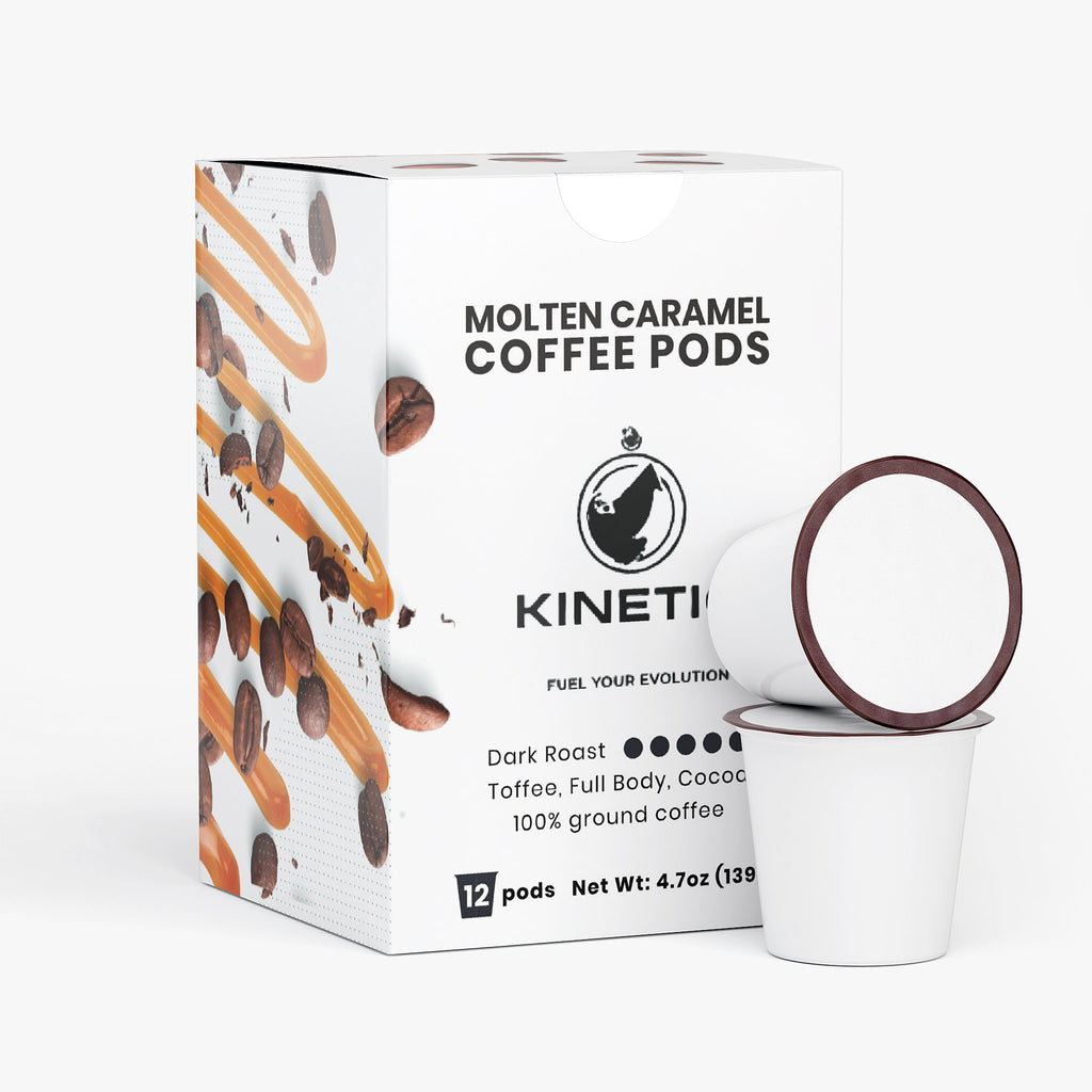 Molten Caramel Coffee Pods (Dark Roast) 12 Pods 4.7 Oz