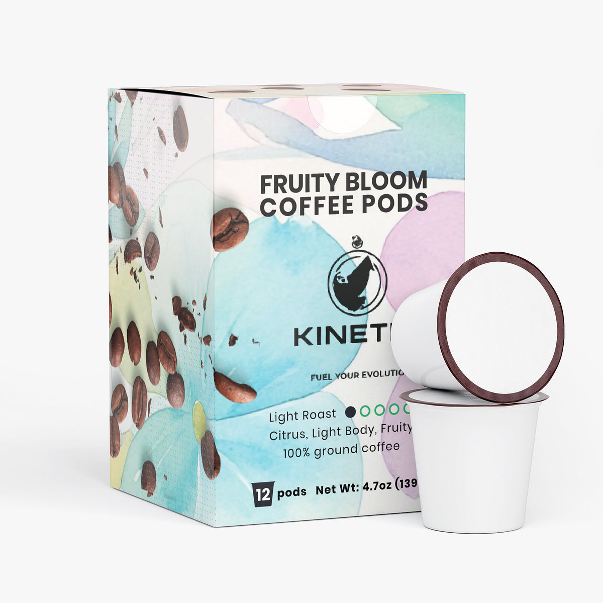 Fruity Bloom Coffee Pods (Light Roast) 12 Pods 4.7 Oz