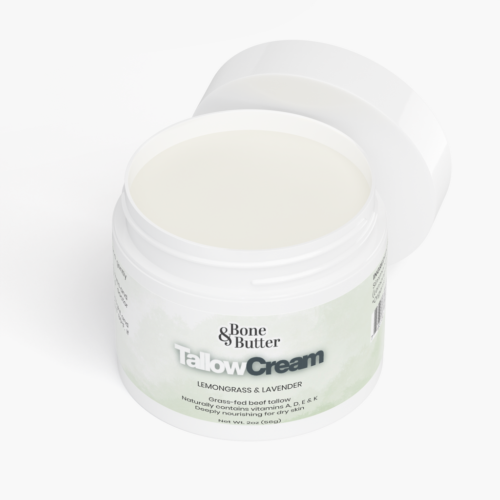 Bone & Butter Tallow Cream Lemongrass & Lavender 2 Oz