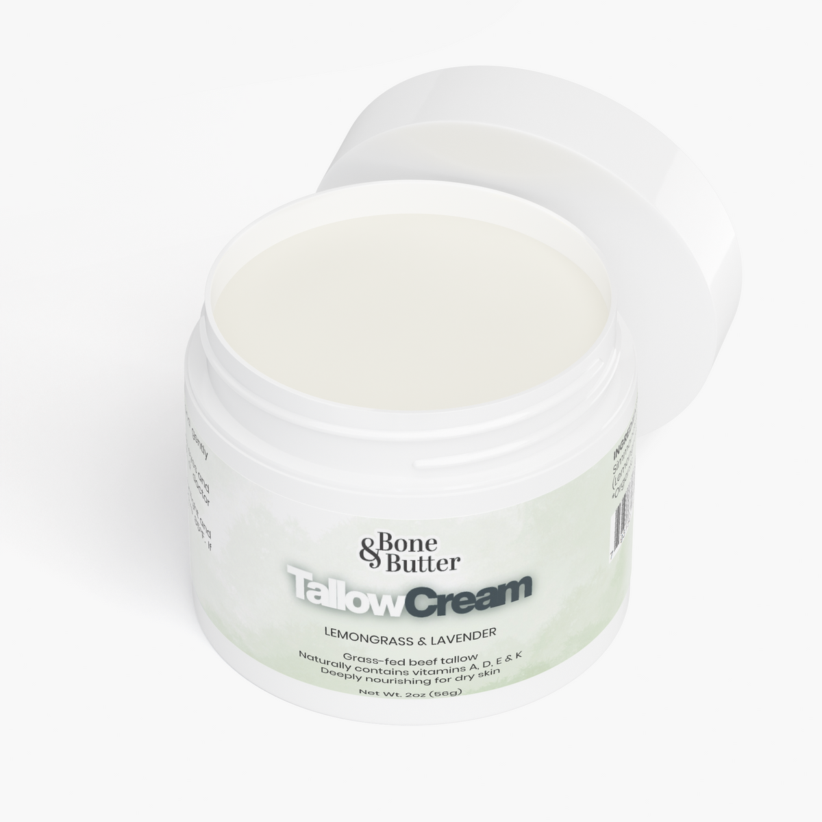 Bone & Butter Tallow Cream Lemongrass & Lavender 2 Oz