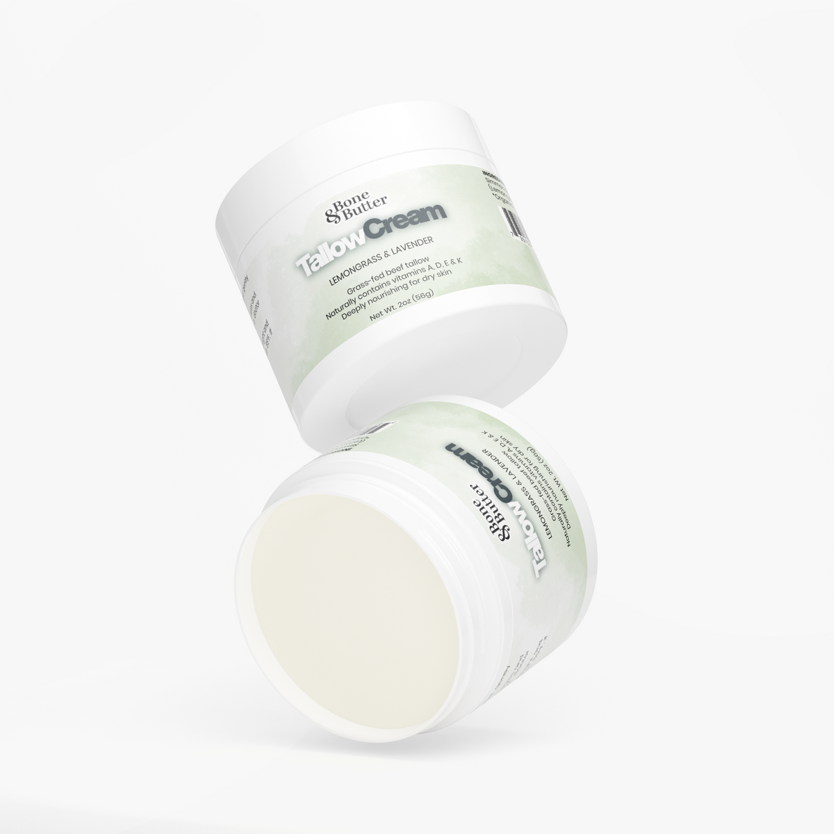 Bone & Butter Tallow Cream Lemongrass & Lavender 2 Oz