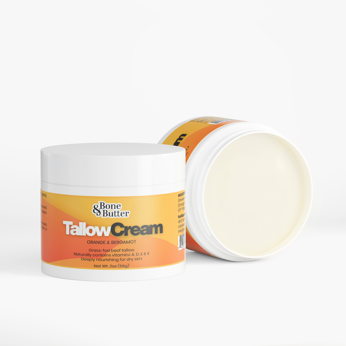 Bone & Butter Tallow Cream Orange & Bergamot 2 Oz