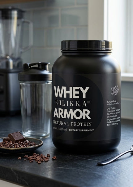2lb Whey Armor Natural Protein Chocolate w/Stevia & Natural Flavor Non-GMO