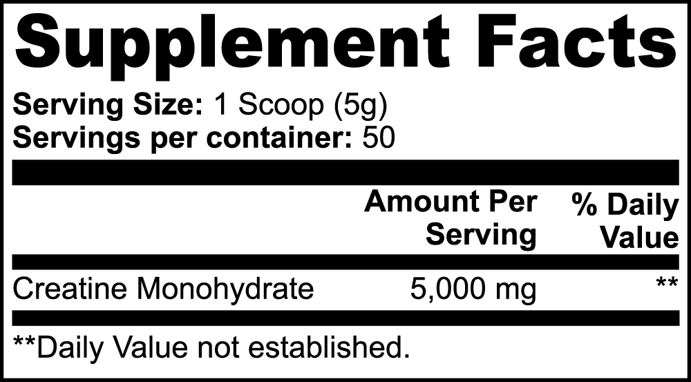 Creatine Monohydrate 9.9 Oz