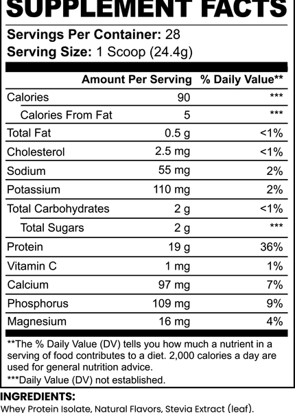 Pure-3 100% Whey Protein Isolate (Vanilla)