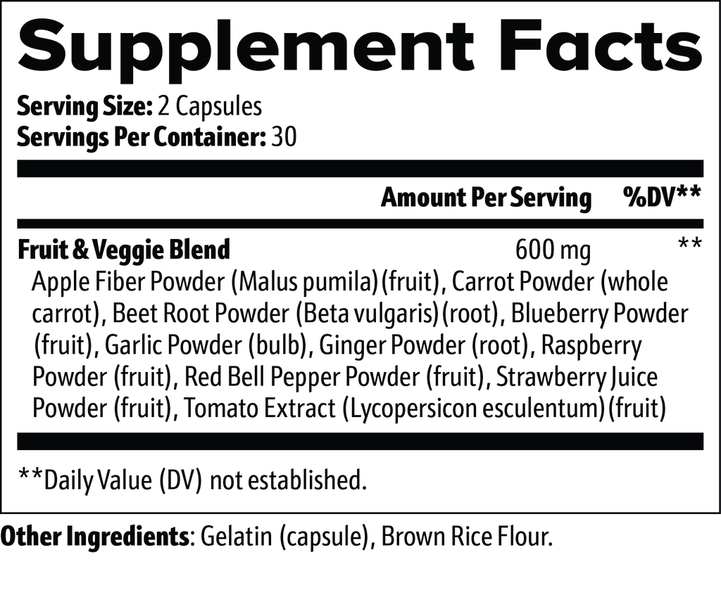 Fruits and Veggies 60 Capsules