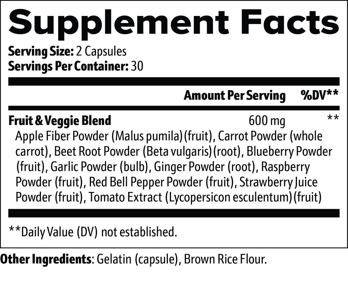 Fruits and Veggies 60 Capsules