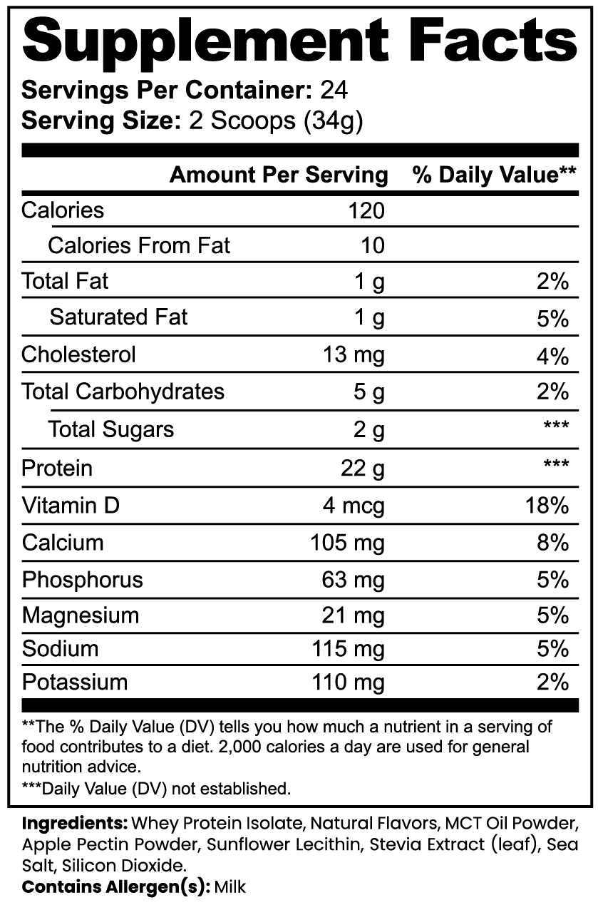 Advanced 100% Whey Protein Isolate (Vanilla) 29.6 Oz