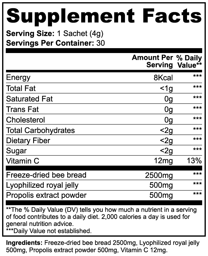 Bee Bread Powder 30 Ct