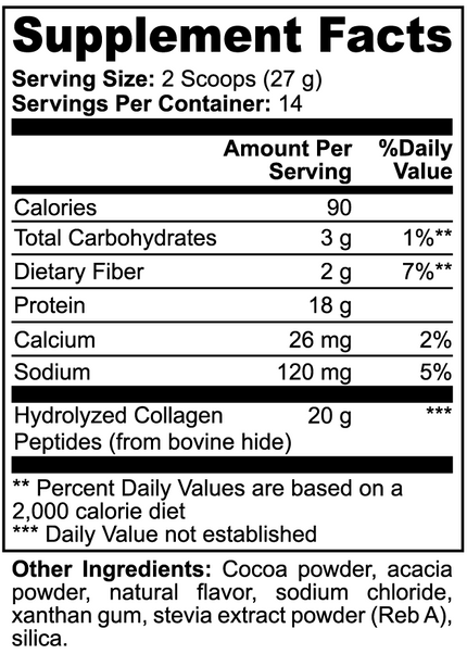 Grass-Fed Collagen Peptides Powder (Chocolate)