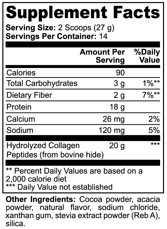Grass-Fed Collagen Peptides Powder (Chocolate) 13.33 oz