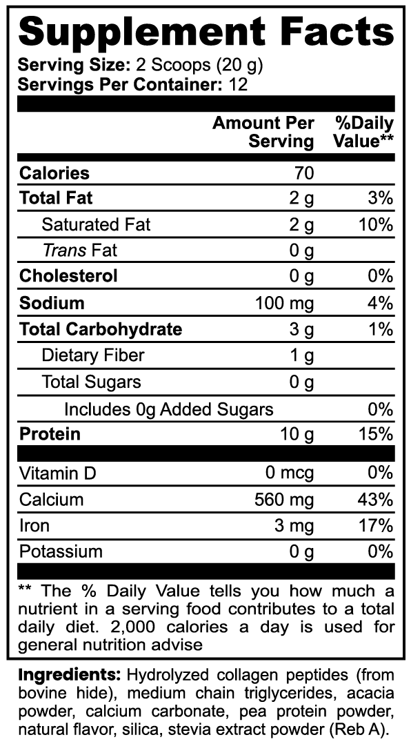Grass-Fed Collagen Creamer (Vanilla) 9.84 oz
