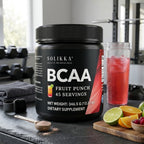 BCAA Powder – 2:1:1 Ratio with L-Glutamine, Fruit Punch (45 Servings)