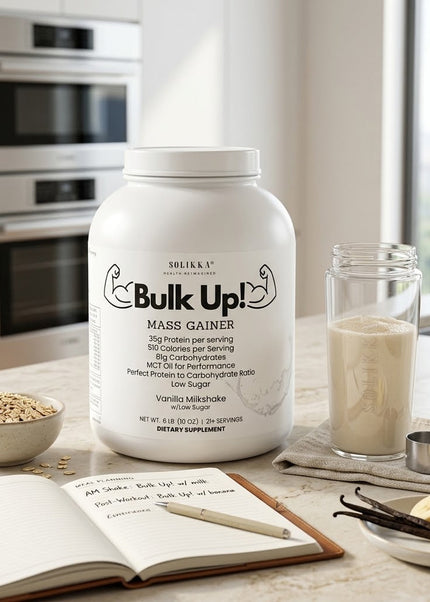 6lb Bulk Up! Mass Gainer Vanilla Milkshake w/Low Sugar