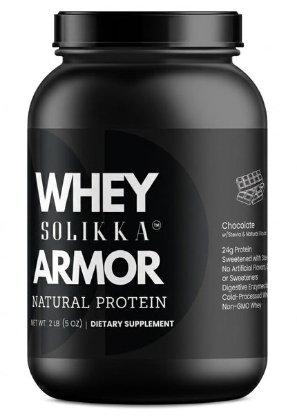 2lb Whey Armor Natural Protein Chocolate w/Stevia & Natural Flavor Non-GMO