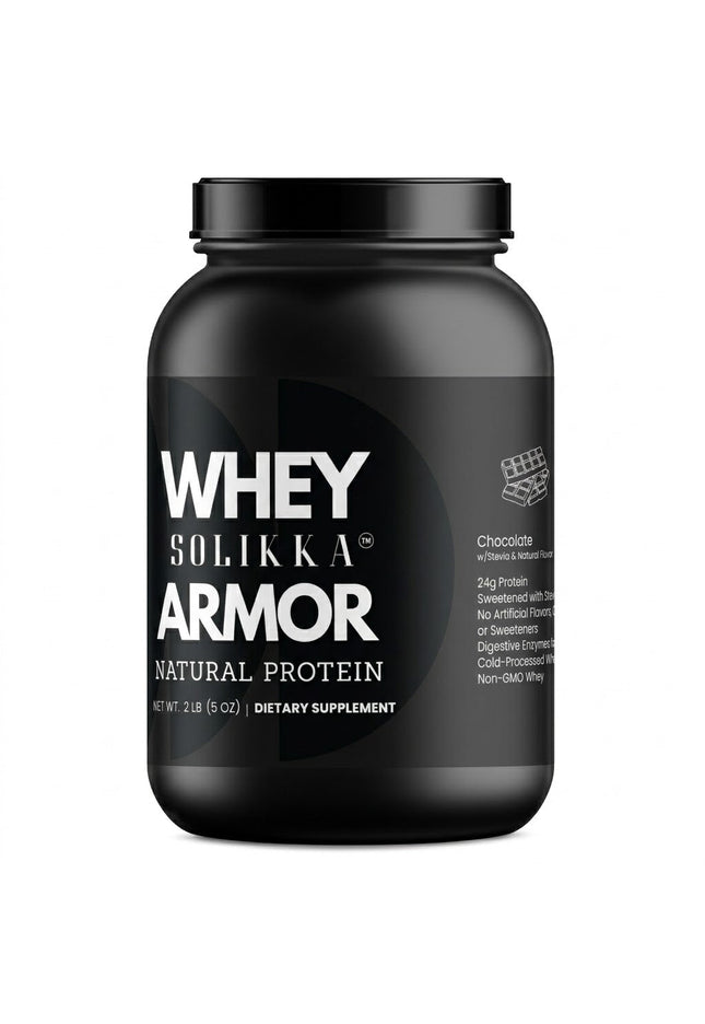 2lb Whey Armor Natural Protein Chocolate w/Stevia & Natural Flavor Non-GMO