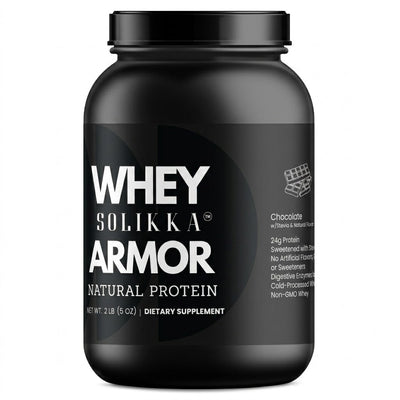 2lb Whey Armor Natural Protein Chocolate w/Stevia & Natural Flavor Non-GMO