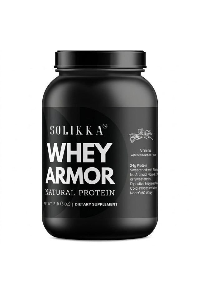 2lb Whey Armor Natural Protein Vanilla w/Stevia & Natural Flavor Non-GMO