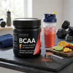 BCAA Powder – 2:1:1 Ratio with L-Glutamine, Fruit Punch (45 Servings)