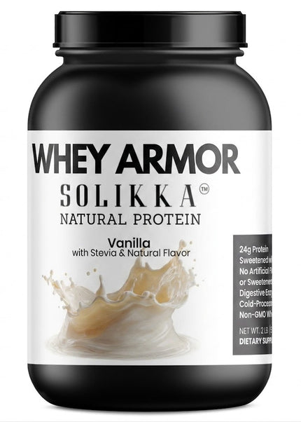 2lb Whey Armor Natural Protein Vanilla w/Stevia & Natural Flavor Non-GMO