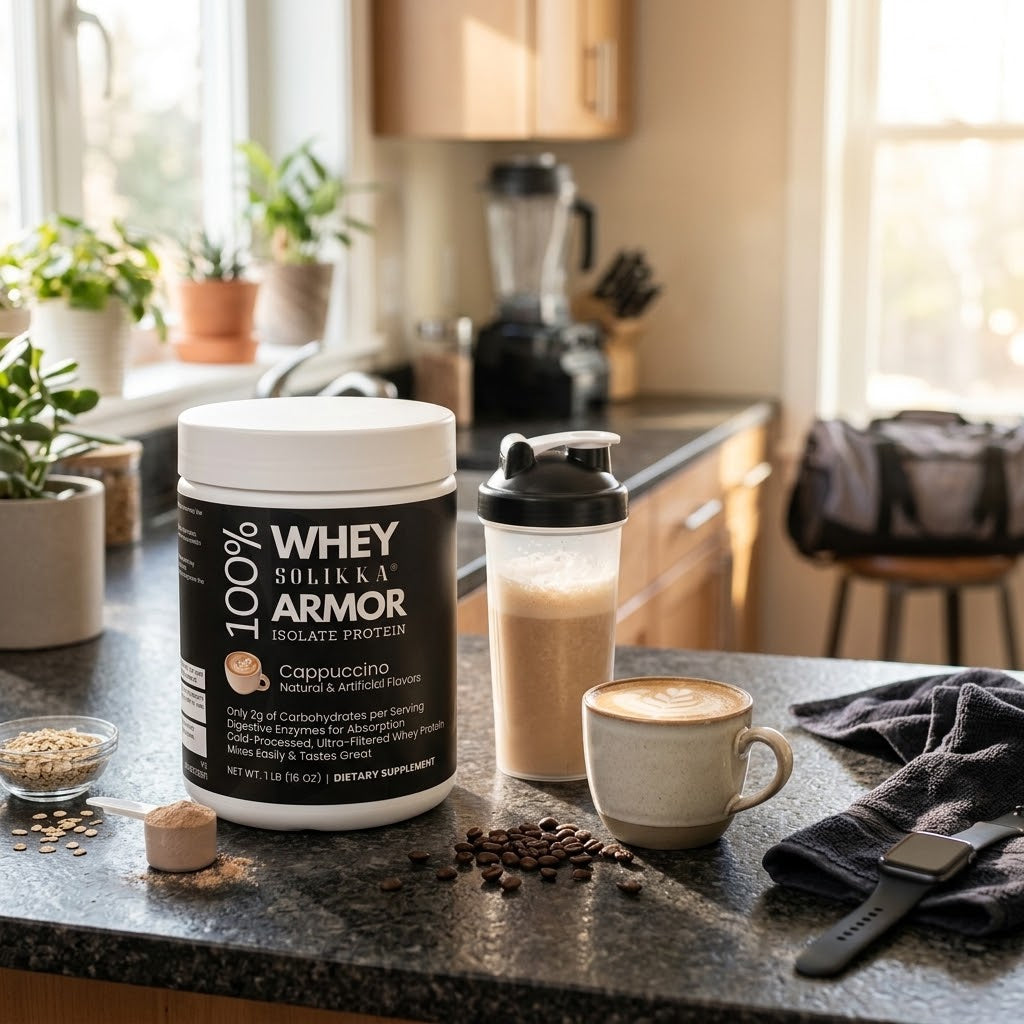 100% Whey Armor Isolate Protein Powder – Cappuccino Flavor (1 lb / 16 Servings)