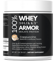 100% Whey Armor Isolate Protein Powder – Cappuccino Flavor (1 lb / 16 Servings)