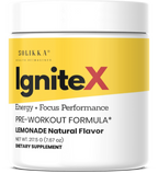 IgniteX Pre-Workout Formula – Energy + Focus Performance, Lemonade (30 Servings)