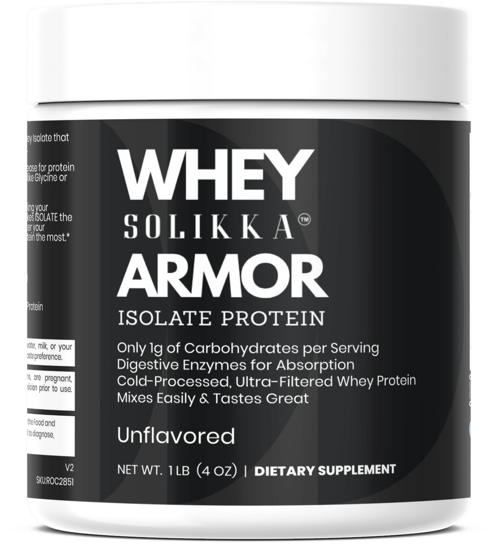 Whey Armor Isolate Protein Powder – 100% Whey Isolate, Unflavored (1 lb / 16 Servings)