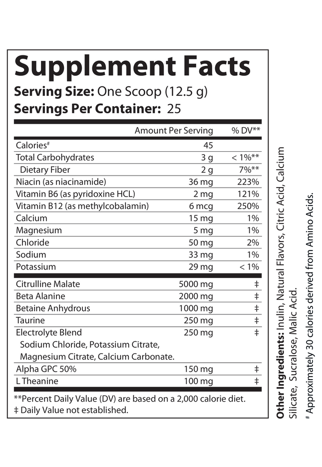 Pump Non-Stim Pre-Workout Cherry Blast 312g w/ Natural Flavor