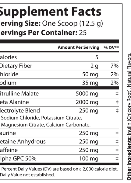Pump Pre-Workout Citrus Blast 312g w/ Natural Flavor