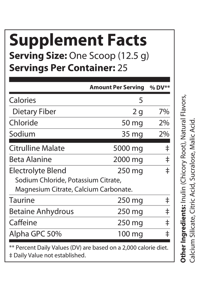 Pump Pre-Workout Citrus Blast 312g w/ Natural Flavor