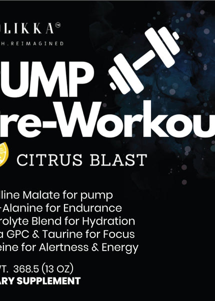 Pump Pre-Workout Citrus Blast 312g w/ Natural Flavor