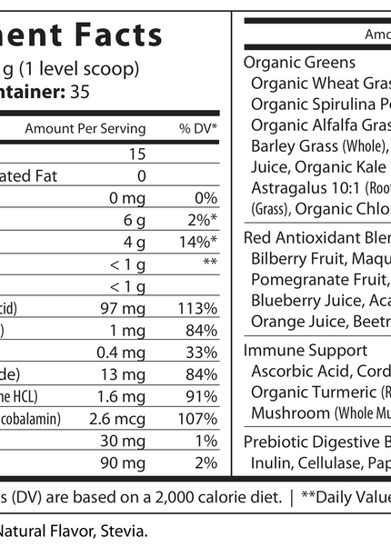 All-In/One Greens & Red SuperFood + Immune 270g Mixed Berry w/Natural Flavor