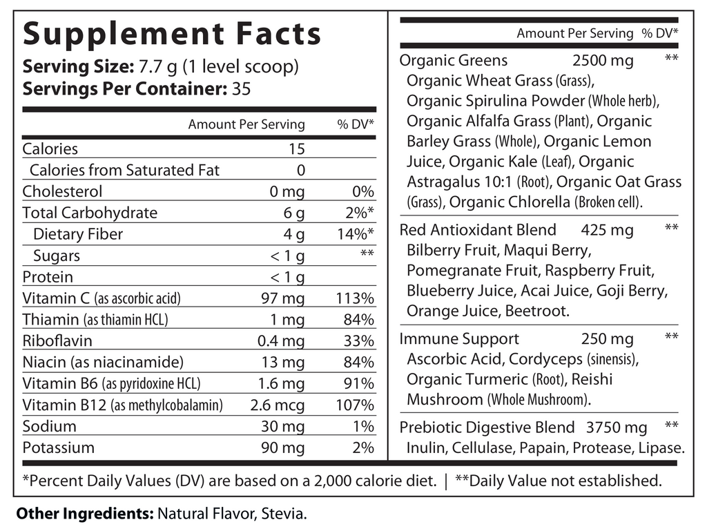 All-In/One Greens & Red SuperFood + Immune 270g Mixed Berry w/Natural Flavor