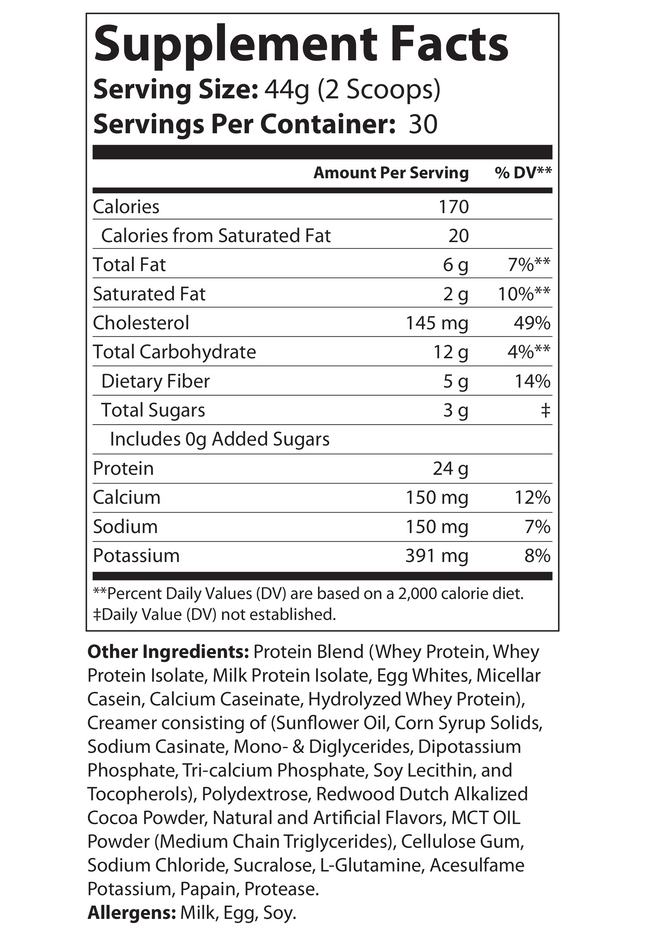 2.9lb Essential Meal Replacement Protein Chocolate Milkshake w/0% Added Sugar