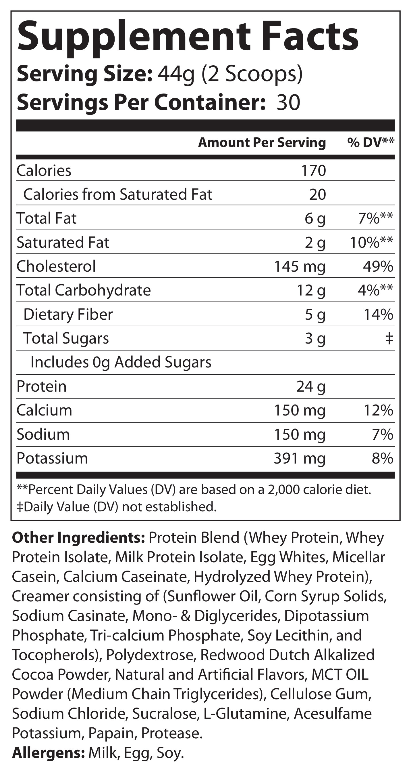 2.9lb Essential Meal Replacement Protein Chocolate Milkshake w/0% Added Sugar