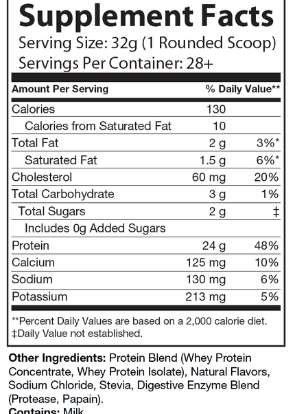 2lb Whey Natural Salted Caramel – 28 serv.