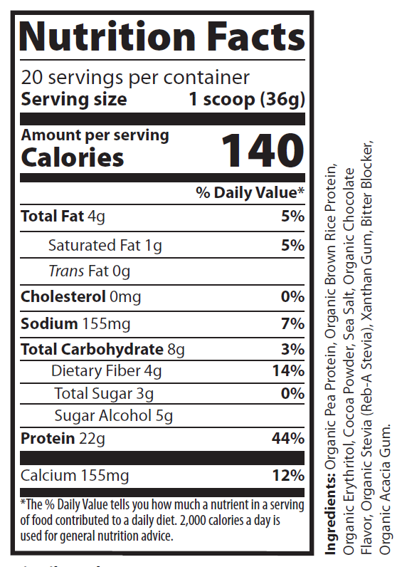 Pure Vegan Protein – Chocolate Flavor (720g)