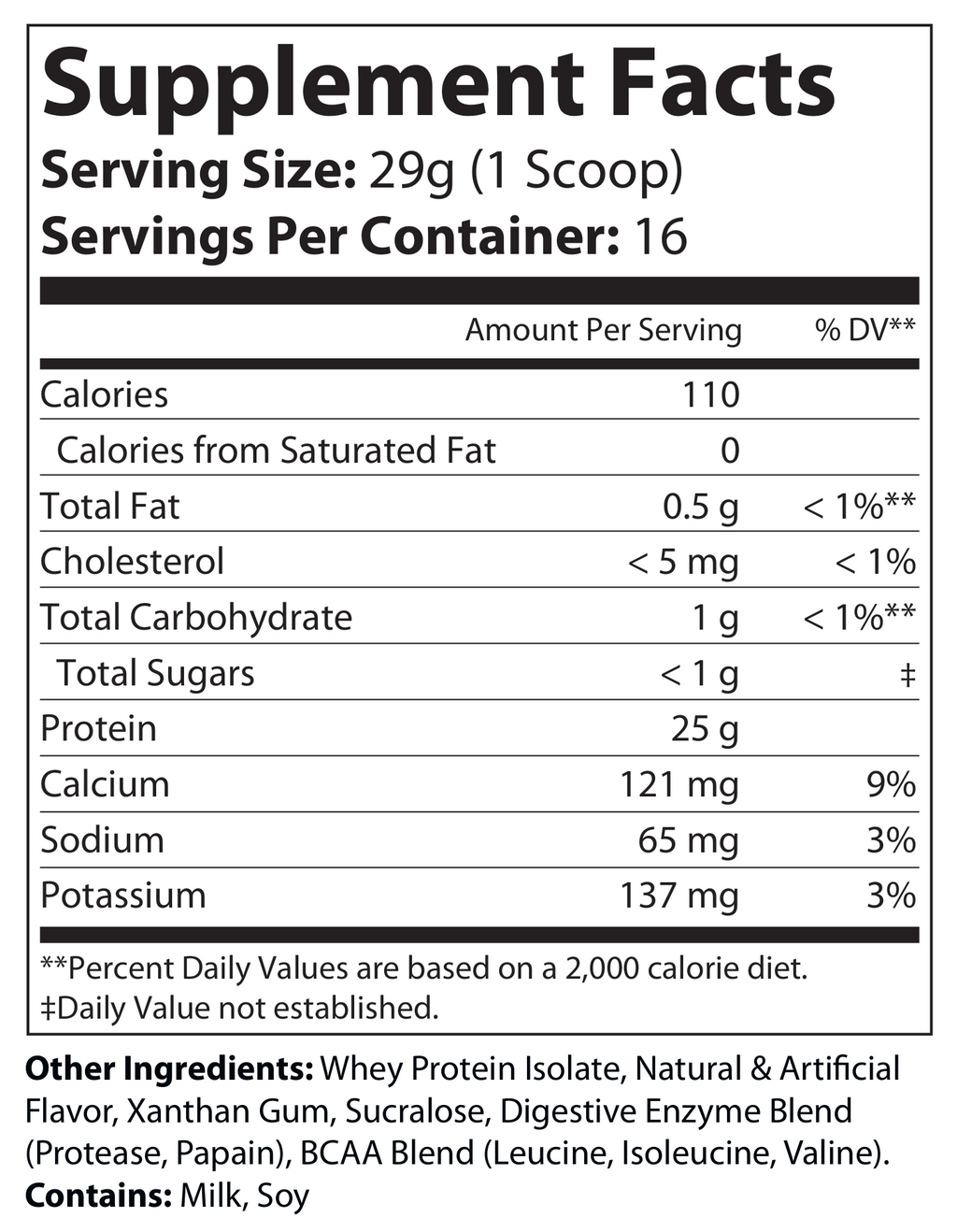 1lb 100% Whey Armor Isolate Protein Vanilla
