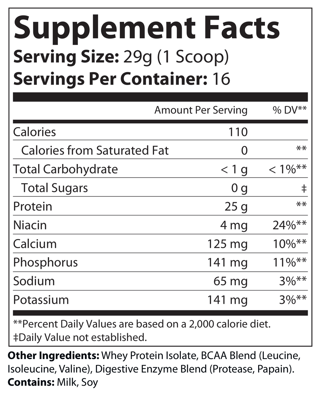 Whey Armor Isolate Protein Powder – 100% Whey Isolate, Unflavored (1 lb / 16 Servings)