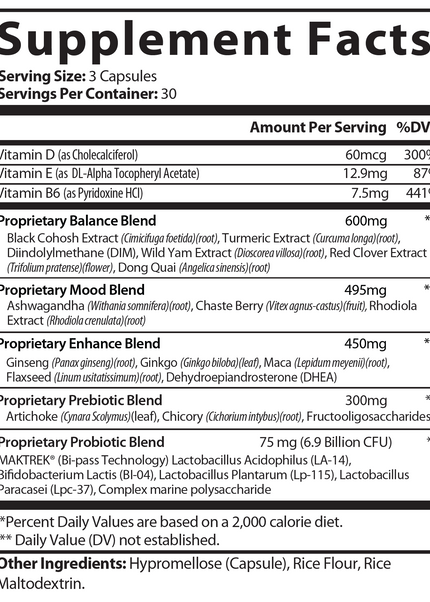 Premium Menopause Support w/Wild Yam Extract
