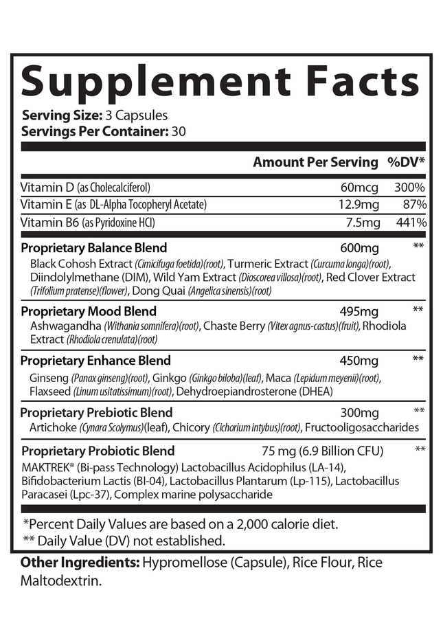 Premium Menopause Support w/Wild Yam Extract