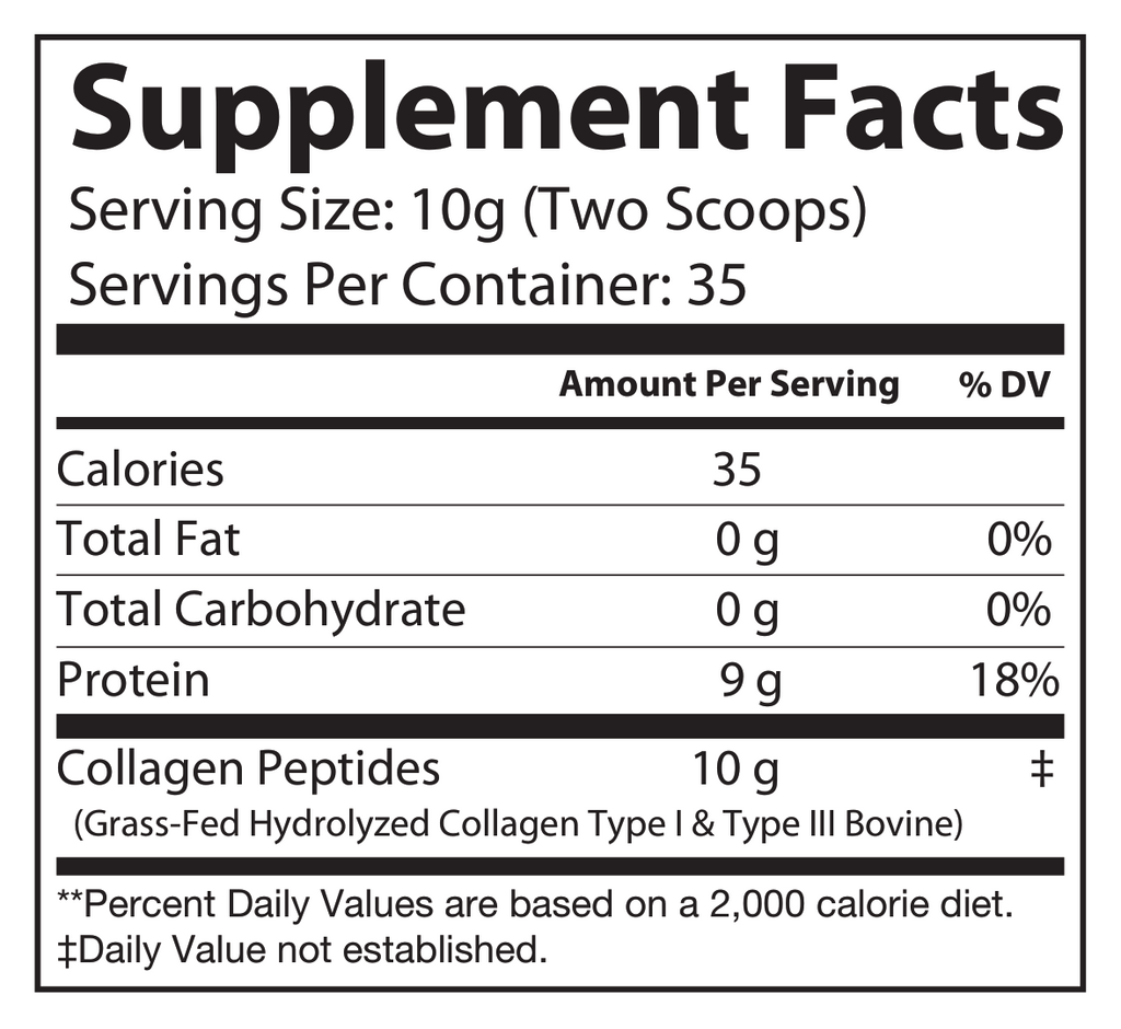 Collagen Peptides – Hydrolyzed Type 1 & 3 Collagen Powder (350g / 12.35 oz)