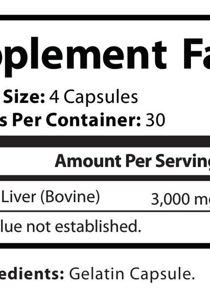 Grass Fed Desiccated Beef Liver Capsules – Pasture Raised