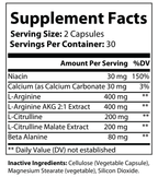 L-Arginine Performance Support – Pre-Workout Formula (60 Capsules)